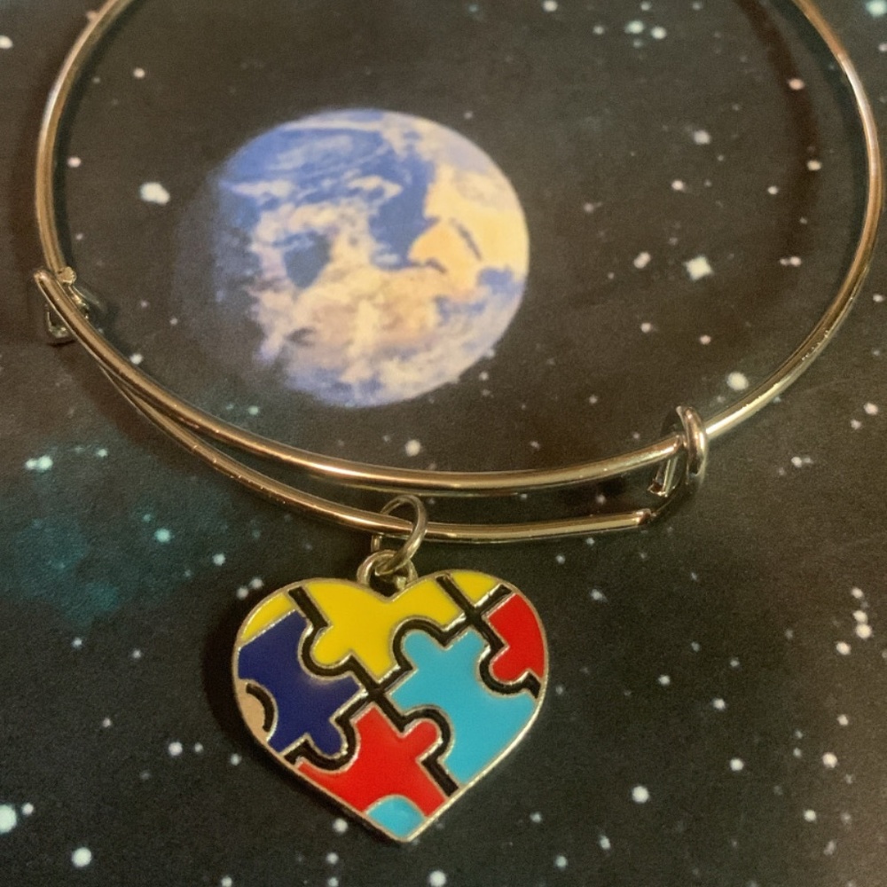 Handmade I love someone with autism charm bracelet